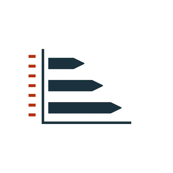 Diagramm-Symbol. kreatives Symbol in zwei Farben. Pixel perfektes Diagramm-Symbol für Webdesign, Apps, Software, Drucknutzung — Stockvektor