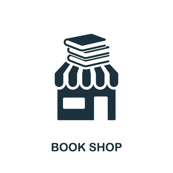 Icona della libreria. Elemento creativo di design della collezione di icone. Icona del Book Shop perfetto pixel per web design, applicazioni, software, utilizzo di stampa — Vettoriale Stock