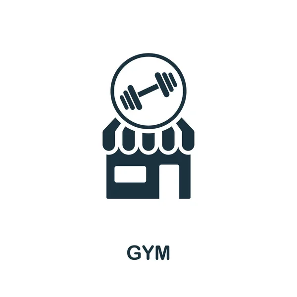 Sportschool icoon. Creatief element ontwerp uit de collectie icons. Pixel perfect Gym-pictogram voor webdesign, apps, software, printgebruik — Stockvector