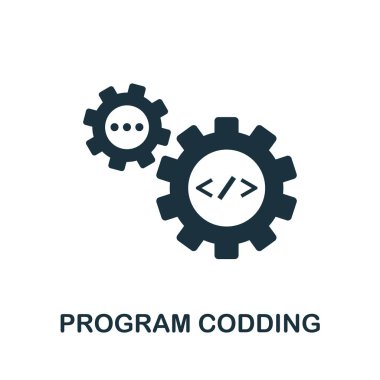 Program Kodlama simgesi. Programcı simgeleri koleksiyonundan yaratıcı eleman tasarımı. Web tasarımı, uygulamalar, yazılım, baskı kullanımı için Piksel mükemmel Program Kodlama simgesi