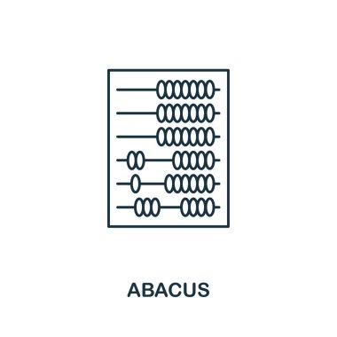 Abacus anahat simgesi. Kişisel finans simgesi koleksiyonundan ince çizgi stili simgeleri. Web tasarımı, uygulamalar, yazılım ve baskı basit abaküs simgesi