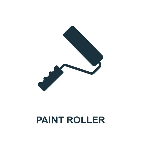 Ikon symbol för färg roller. Creative Sign från byggverktyg ikoner Collection. Fylld Flat Paint roller ikon för dator och mobil — Stockfoto