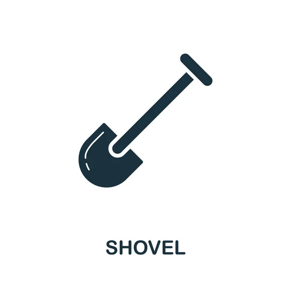 Shovel vector icon symbol. Creative sign from construction tools icons collection. Filled flat Shovel icon for computer and mobile — Stock Vector