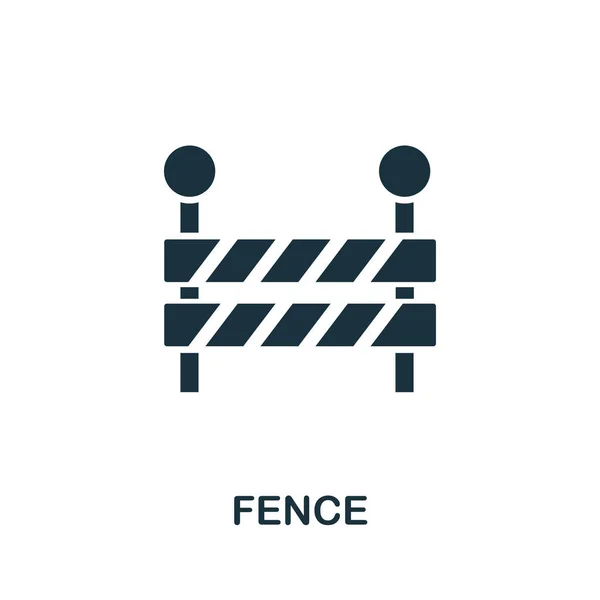 Символ забора. Творческий знак из коллекции строительных инструментов. Reilled flat Fence icon for computer and mobile — стоковое фото