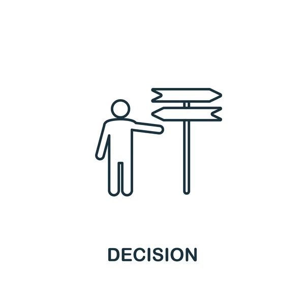 Decision icon. Thin line design symbol from business ethics icons collection. Pixel perfect decision icon for web design, apps, software, print usage