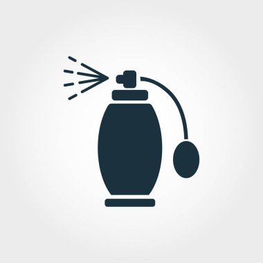 Püskürtme vektör simgesi simgesi. Berber dükkanı simgeleri koleksiyonundan yaratıcı işareti. Bilgisayar ve mobil cihazlar için doldurulmuş düz Püskürtme simgesi