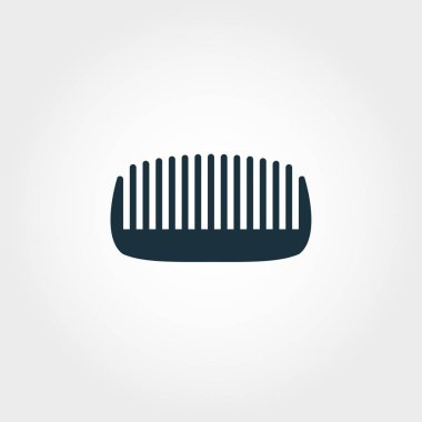 Sakal Tarak vektör simgesi simgesi. Berber dükkanı simgeleri koleksiyonundan yaratıcı işareti. Bilgisayar ve mobil için doldurulmuş düz Sakal Tarak simgesi