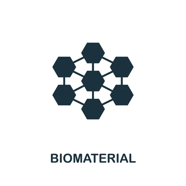 Symbol für Biomaterialvektoren. kreatives Zeichen aus der Sammlung biotechnologischer Ikonen. Flaches Biomaterialsymbol für Computer und Mobiltelefone — Stockvektor