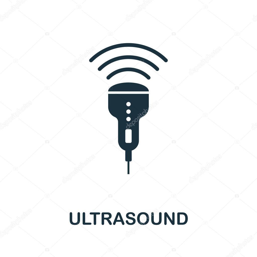 Ultrasound vector icon symbol. Creative sign from biotechnology icons collection. Filled flat Ultrasound icon for computer and mobile