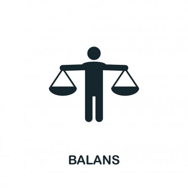 Balans simgesi simgesi. Farkındalık simgeleri koleksiyonundan yaratıcı işaret. Bilgisayar ve mobil cihazlar için doldurulmuş düz Balans simgesi