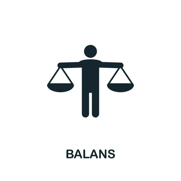 Символ піктограми Balans. Творчий знак з колекції ікон усвідомленості. Заповнений плоский баланс значок для комп'ютера і мобільного — стоковий вектор