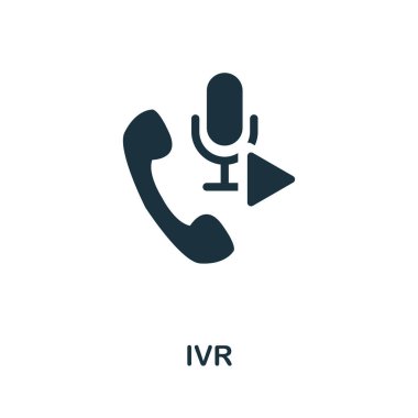 Ivr vektör simgesi simgesi. Simgeler koleksiyonundan yaratıcı işaret. Bilgisayar ve mobil cihazlar için doldurulmuş düz Ivr simgesi
