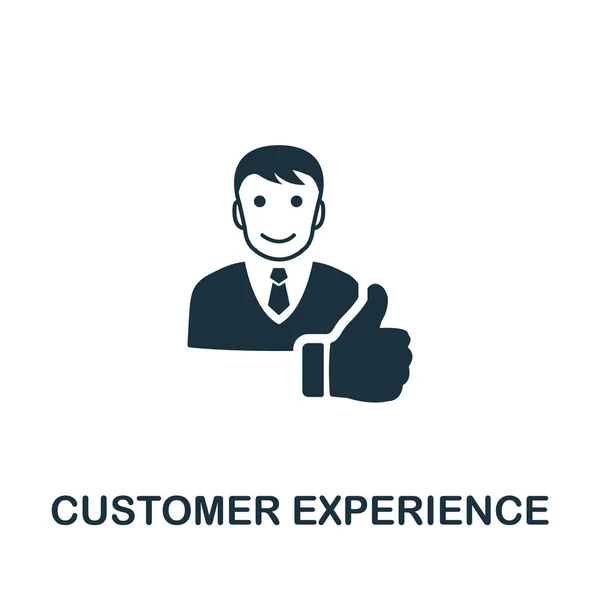 Customer Experience Vektor Symbol Symbol. Kreatives Zeichen aus der Ikonensammlung. Gefüllte flache Kundenerfahrung Symbol für Computer und Handy — Stockvektor