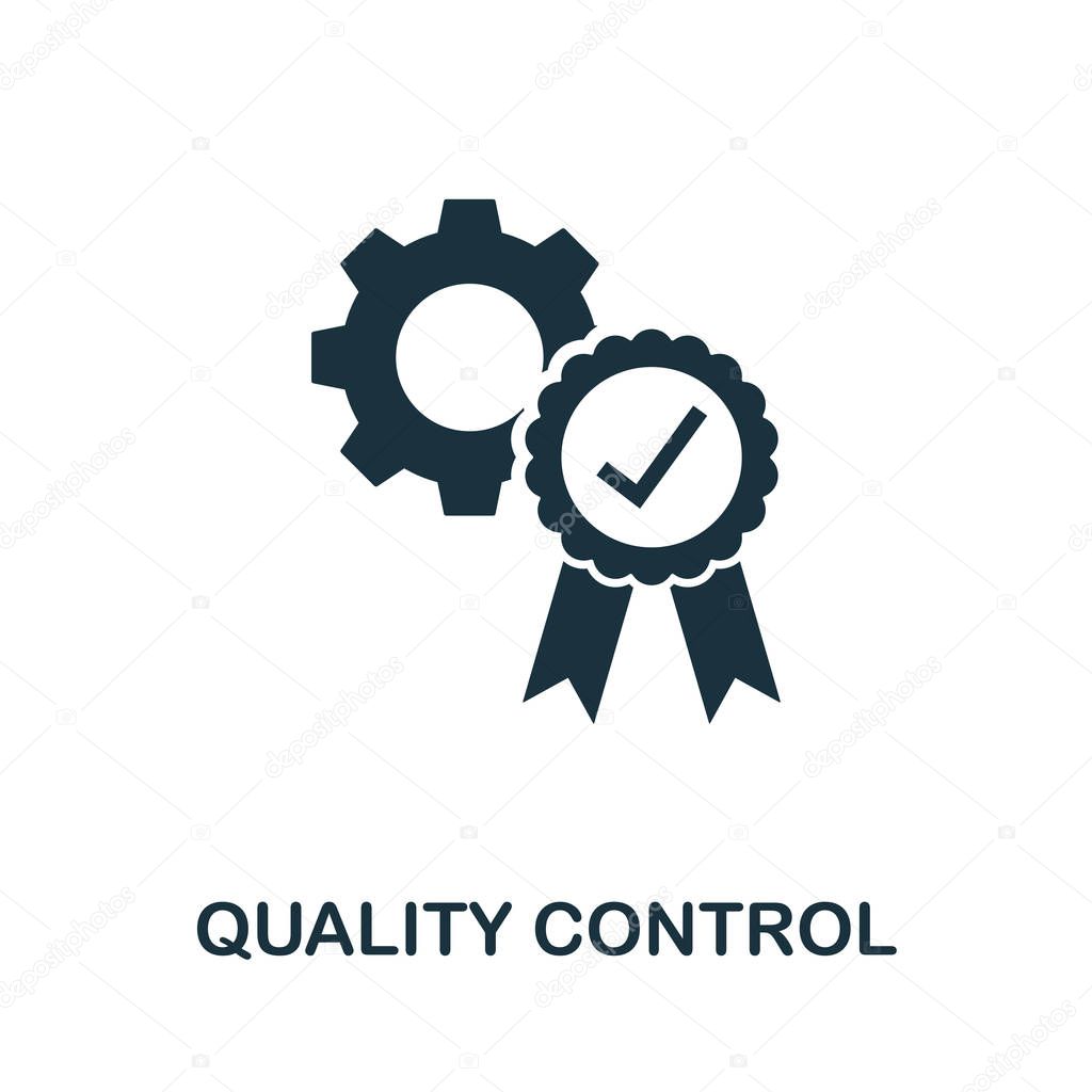 Quality Control icon illustration. Creative sign from icons collection. Filled flat Quality Control icon for computer and mobile. Symbol, logo graphics.