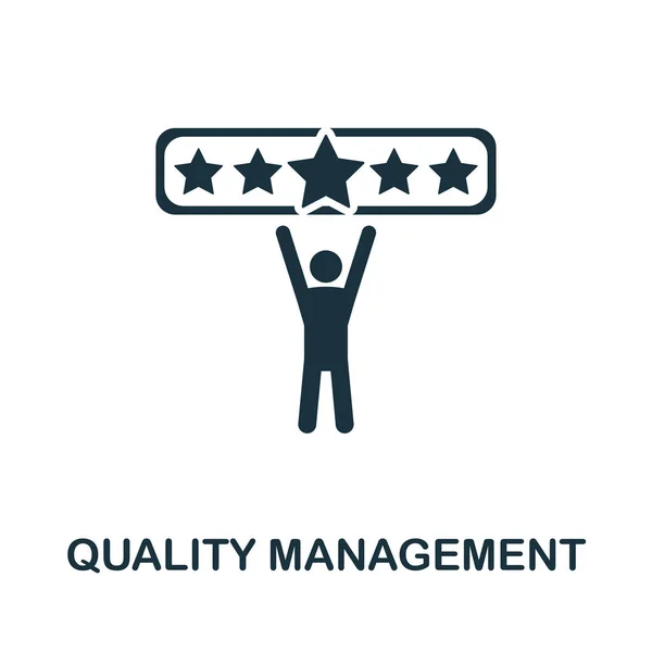 Quality Management vector icon symbol. Creative sign from quality control icons collection. Filled flat Quality Management icon for computer and mobile — Stock Vector