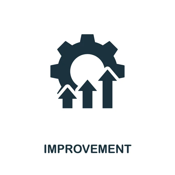 Symbole d'icône vectoriel d'amélioration. Signe créatif de la collection d'icônes de contrôle qualité. Icône d'amélioration plate remplie pour ordinateur et mobile — Image vectorielle