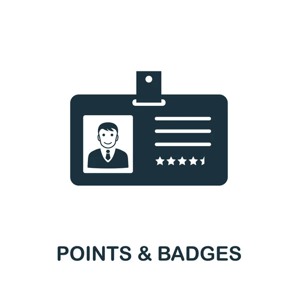 Points and Badges icon symbol. Creative sign from gamification icons collection. Filled flat Points and Badges icon for computer and mobile — Stock Photo, Image