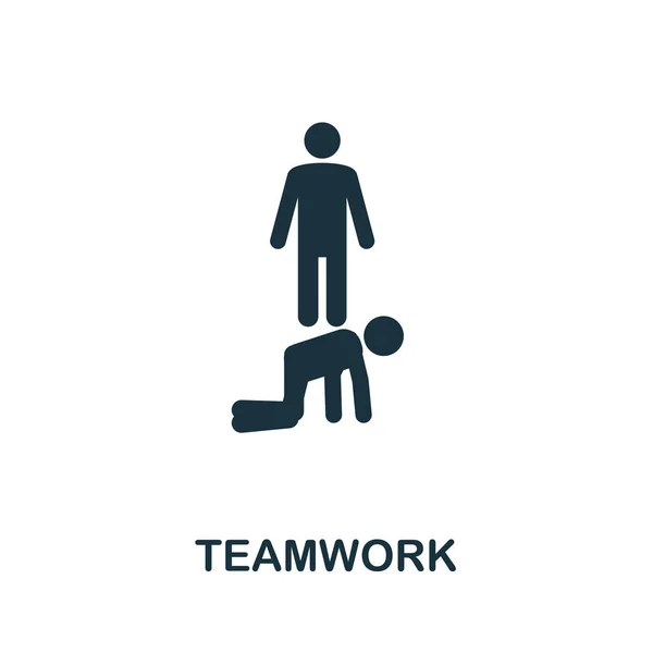 Teamwork Vektor Symbol Symbol. kreatives Zeichen aus der Sammlung von Gamification-Ikonen. Flache Teamwork-Ikone für Computer und Handy — Stockvektor