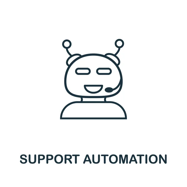Ikon symbol för stöd för automatiserings vektor. Creative Sign från CRM-ikoner samling. Fylld Flat Support Automation-ikon för dator och mobil — Stock vektor