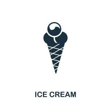 Dondurma vektör simgesi simgesi. Simgeler koleksiyonundan yaratıcı işaret. Bilgisayar ve mobil cihazlar için doldurulmuş düz Dondurma simgesi