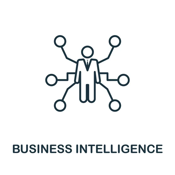 Business-Intelligence-Skizze Symbol. Thin Line Konzeptelement aus der Sammlung von Business Management Icons. Kreative Business Intelligence-Ikone für mobile Apps und Webnutzung — Stockvektor