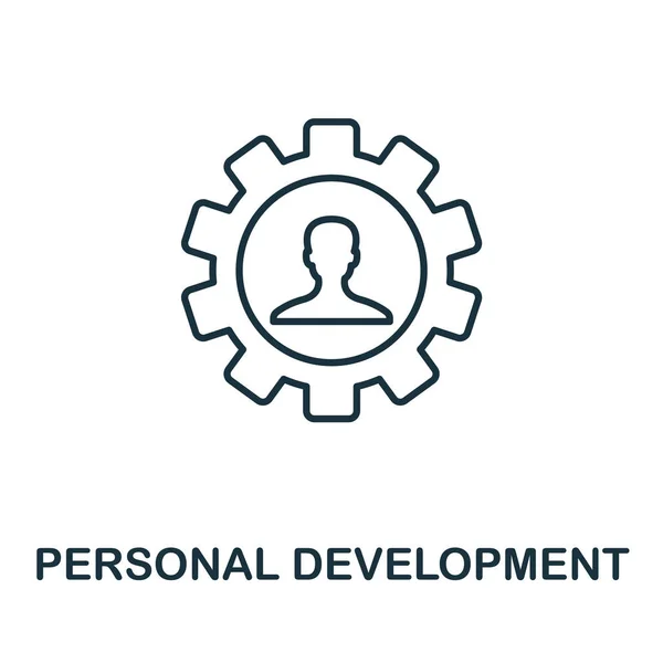 Dispositions ikon för personlig utveckling. Tunn linje koncept element från Business Management ikoner samling. Kreativ personlig utveckling ikonen för Rörlig Apps och spindelväv behandling — Stock vektor