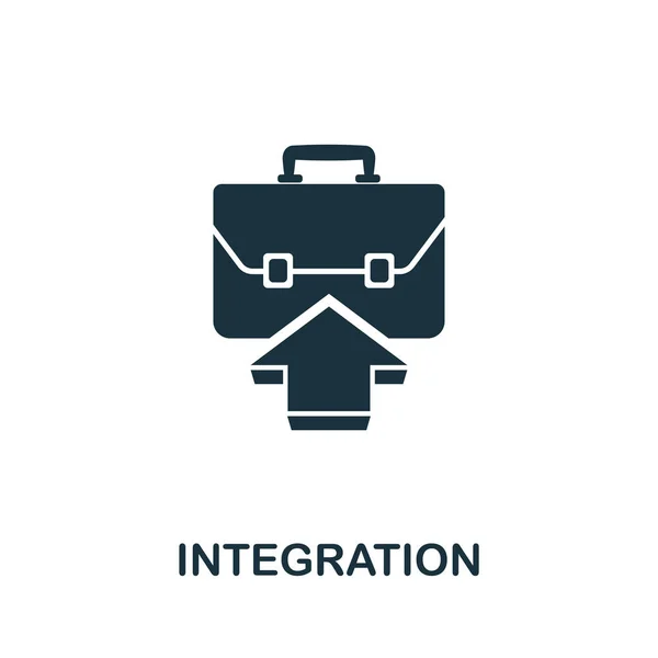 Значок интеграции. Творческий знак из коллекции Agile. Заполненный плоский значок интеграции для компьютера и мобильного телефона — стоковое фото