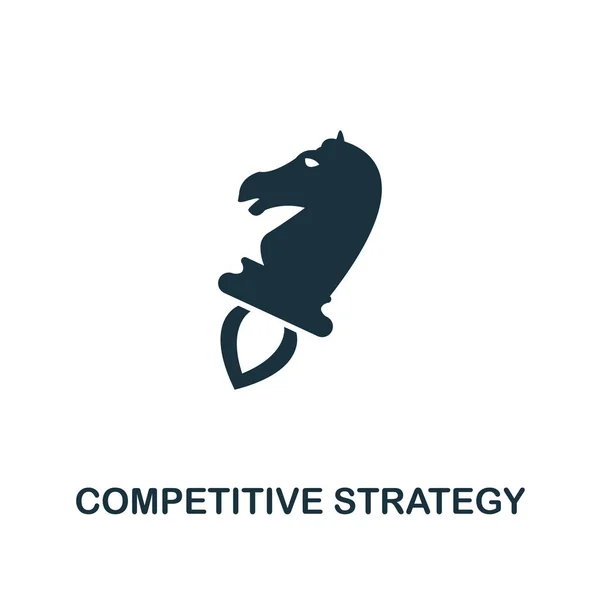 競合戦略アイコン。ビジネス戦略アイコンコレクションからクリエイティブな要素デザイン。ウェブデザイン、アプリ、ソフトウェア、印刷用途のためのピクセル完璧な競争戦略アイコン — ストック写真