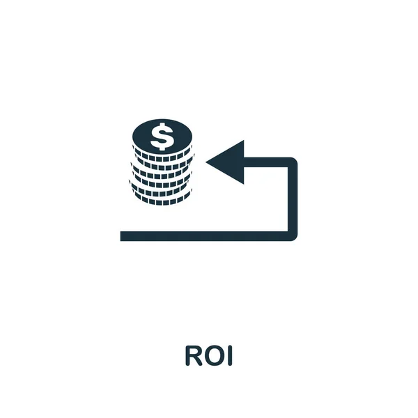 Ikon symbol för ROI-vektor. Creative Sign från Business Management ikoner samling. Fylld platt ROI-ikon för dator och mobil — Stock vektor