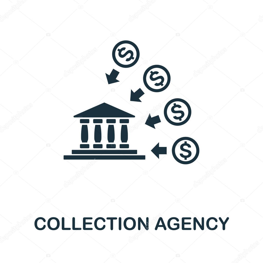 Collection Agency icon symbol. Creative sign from investment icons collection. Filled flat Collection Agency icon for computer and mobile