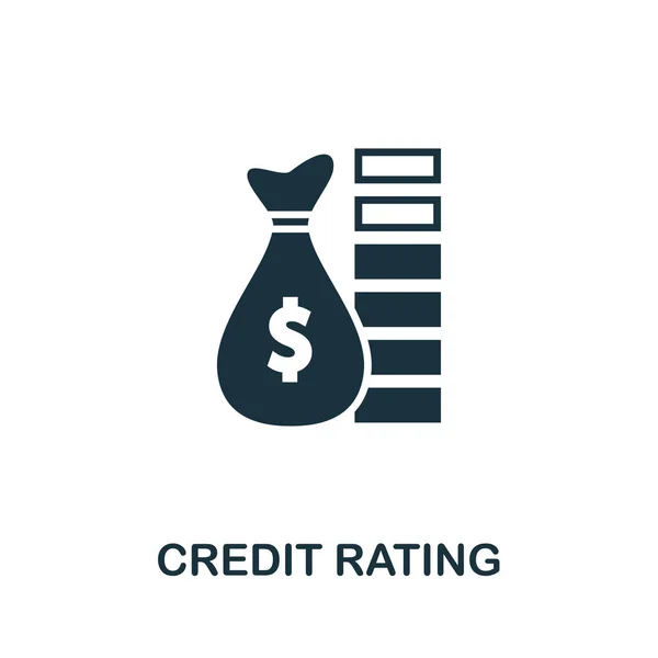 Credit Rating icon symbol. Creative sign from investment icons collection. Filled flat Credit Rating icon for computer and mobile — Stock Photo, Image