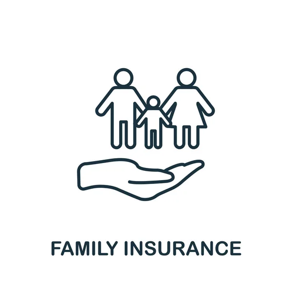 Family Insurance outline icon. Thin line style icons from insurance icons collection. Web design, apps, software and printing simple family insurance icon