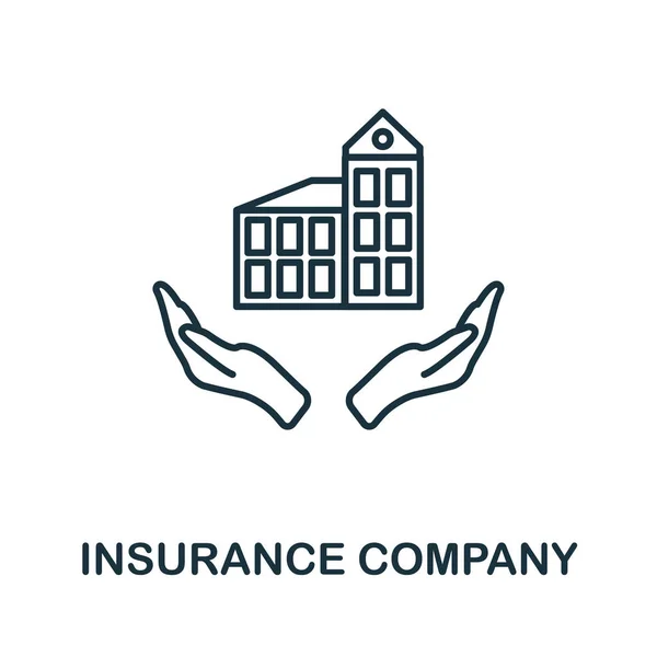 Insurance Company outline icon. Thin line style icons from insurance icons collection. Web design, apps, software and printing simple insurance company icon — Stock Vector