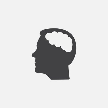 Psikoloji glyph simgesi. Monokrom tarzı tasarım basit bir öğe. Web ve mobil için siyah renk psikolojisi simgesi. Sağlık koleksiyonu
