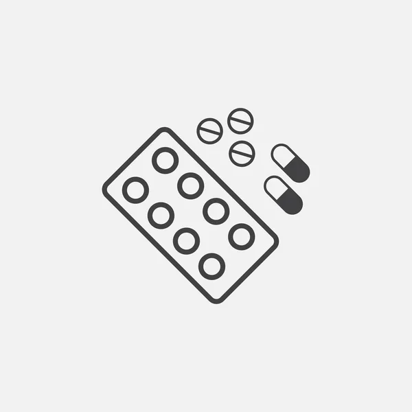 Tabs And Pills glyph icon. Monochrome style design simple element. Black color tabs and pills icon for web and mobile. Healthcare collection — Stock Photo, Image
