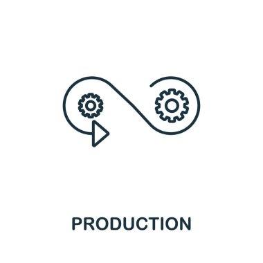 Production outline icon. Thin line style from community icons collection. Pixel perfect simple element production icon for web design, apps, software, print usage clipart