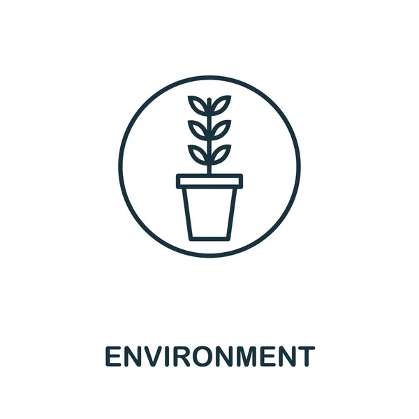 Environment outline icon. Thin line style from icons collection. Pixel perfect simple element environment icon for web design, apps, software, print usage — Stock Photo, Image