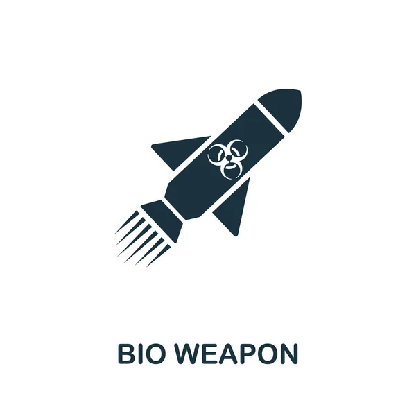 Symbole icône Bio Weapon. Signe créatif de la collection d'icônes scientifiques. Icône d'arme biologique plate remplie pour ordinateur et mobile — Photo