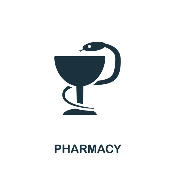 Σύμβολο του εικονιδίου φαρμακευτικής. Δημιουργικό σημάδι από τη συλλογή επιστημονικών εικονιδίων. Γεμάτο επίπεδη εικονίδιο φαρμακείο για τον υπολογιστή και το κινητό — Φωτογραφία Αρχείου
