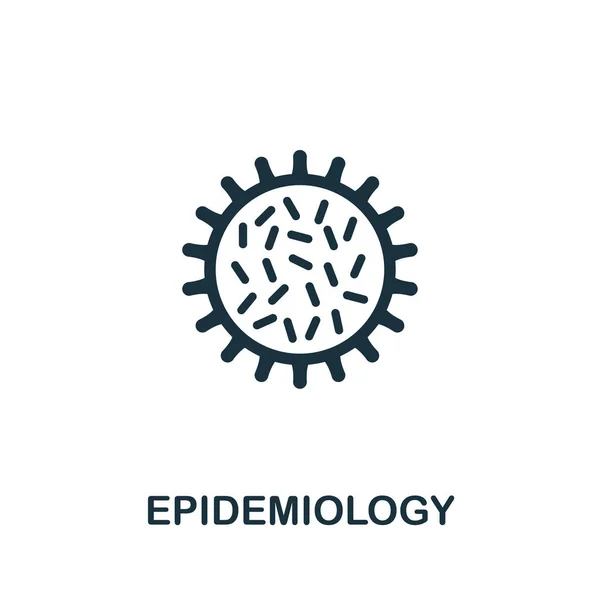 Simbol ikon vektor epiologi. Tanda kreatif dari koleksi ikon sains. Ikon Epidemiologi Datar Berisi untuk komputer dan seluler - Stok Vektor