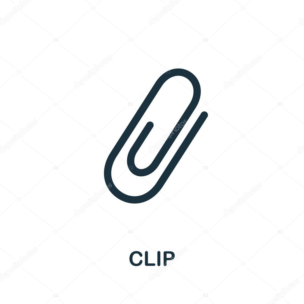 Clip icon vector illustration. Creative sign from education icons collection. Filled flat Clip icon for computer and mobile. Symbol, logo vector graphics.