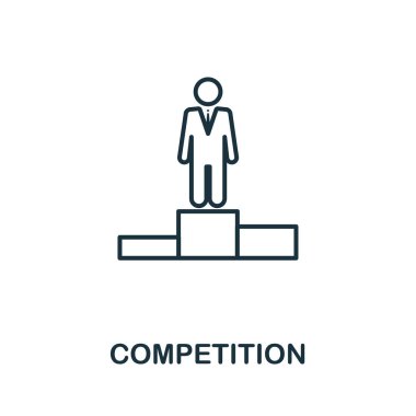 Rekabet ana hatları simgesi. Başlangıç simgeleri koleksiyonundan ince stil tasarımı. Web tasarımı, uygulamalar, yazılımlar, yazdırma kullanımı için yaratıcılık simgesi