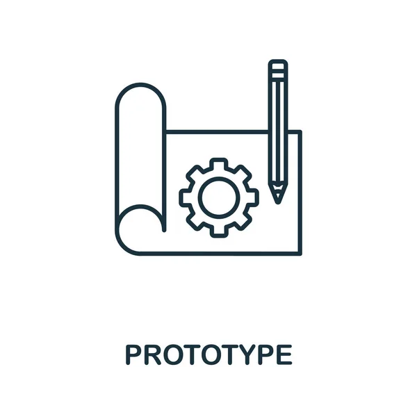 Prototyp umreißen Symbol. dünnes Design aus der Sammlung von Startup-Icons. kreativeprototypisches Symbol für Webdesign, Apps, Software, Printnutzung — Stockvektor
