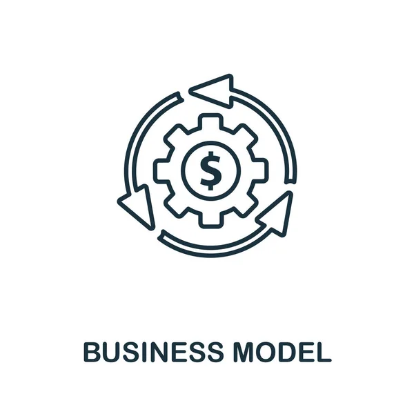 Business Model outline icon. Thin style design from startup icons collection. Creativebusiness model icon for web design, apps, software, print usage — 스톡 벡터