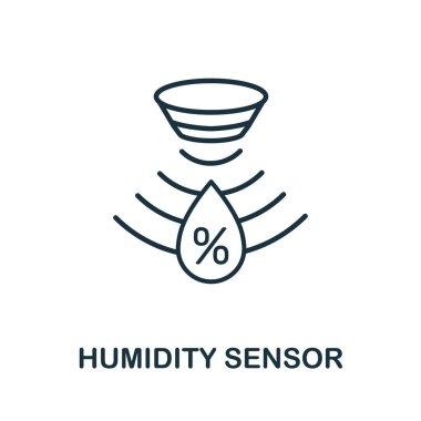 Humidity Sensor outline icon. Thin line style from sensors icons collection. Pixel perfect simple element humidity sensor icon for web design, apps, software, print usage clipart