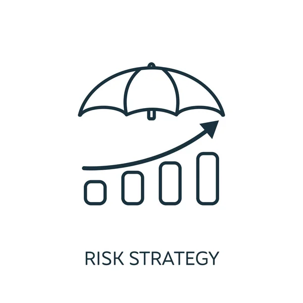 Riskstrategi skissera ikonen. Tunn linje koncept element från riskhantering ikoner insamling. Kreativ risk Strategi ikon för mobilappar och webbanvändning — Stock vektor