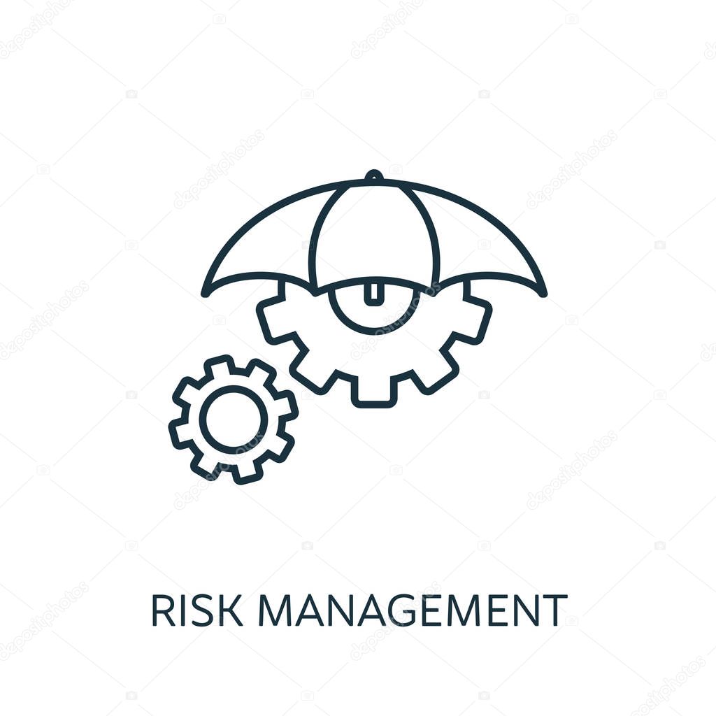 Risk Management outline icon. Thin line concept element from risk management icons collection. Creative Risk Management icon for mobile apps and web usage.