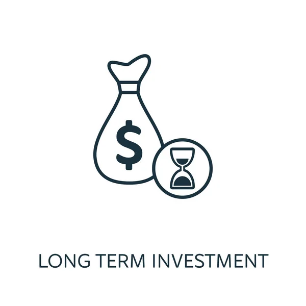 Μακροπρόθεσμες επενδύσεις εικονίδιο περίγραμμα. Λεπτή γραμμή έννοια στοιχείο από τη συλλογή εικονίδια διαχείρισης κινδύνου. Creative Long Term Investment εικονίδιο για εφαρμογές για κινητά και χρήση ιστού — Διανυσματικό Αρχείο