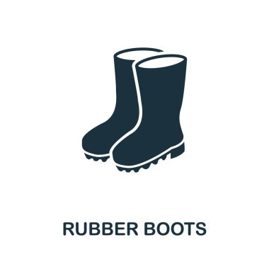 Rubber Boots vector icon symbol. Creative sign from rubber boots icons collection. Filled flat Rubber Boots icon for computer and mobile clipart