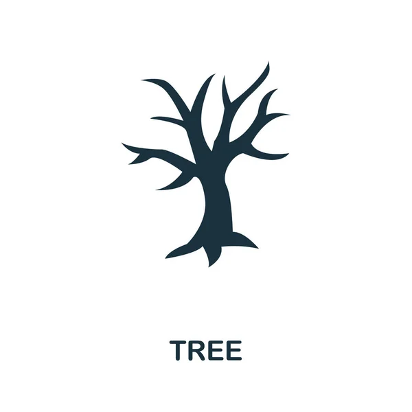 Ağaç vektör simgesi. Ağaç simgeleri koleksiyonundan yaratıcı bir işaret. Bilgisayar ve mobil için Düz Ağaç simgesi — Stok Vektör